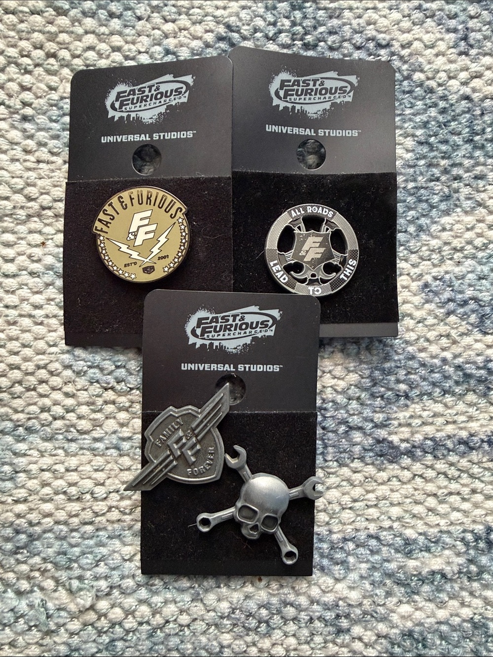 Universal Studios Fast & Furious trading Pin Set